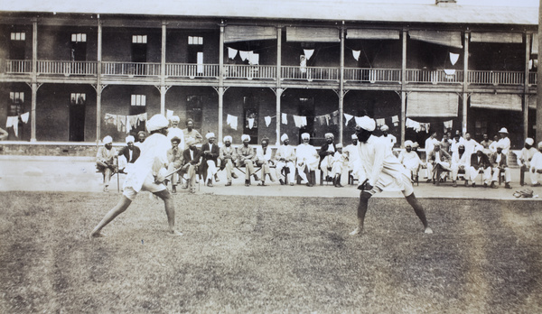 Sikhs practicing Gatka (martial arts), Shanghai