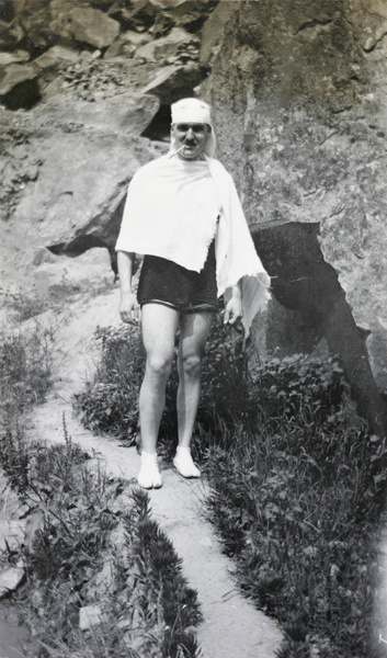 Man in swimming costume