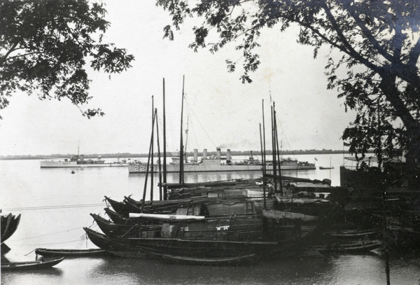 Battleships at anchor