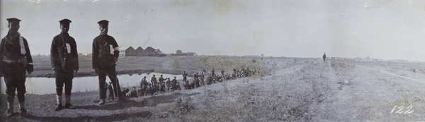 Revolutionary soldiers bivouacking near Kilometre Ten