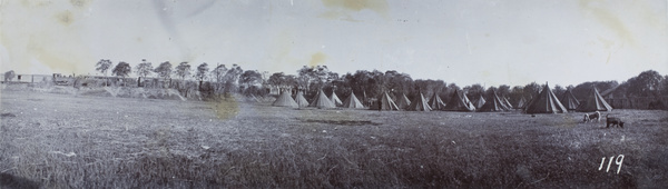 Revolutionary army encampment near Kilometre Ten Railway Station