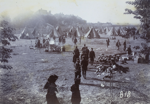 Revolutionary army encampment near Kilometre Ten Railway Station