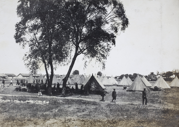 Revolutionary army encampment near Kilometre Ten Railway Station