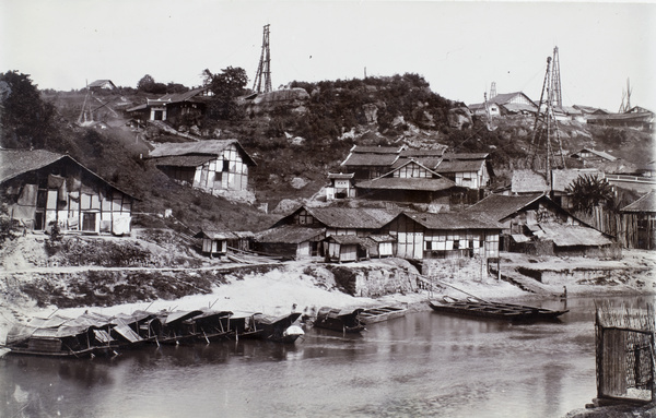 Salt boring rigs, and boats, Tzuliuching, Zidong