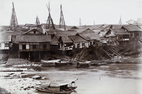 Running brine into boats, salt wells, Tzuliuching, Zidong