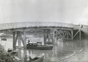 Concrete bridge and leisure craft