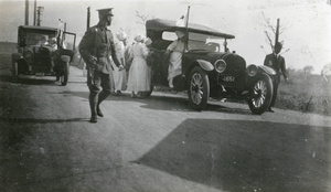 Nurses entering cars after training