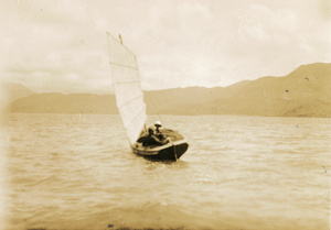 Norman Lockhart Smith in his dinghy