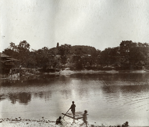 Raft on a river