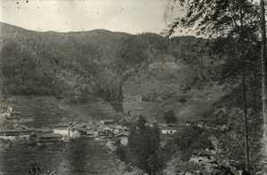 Hillside village and terraced fields