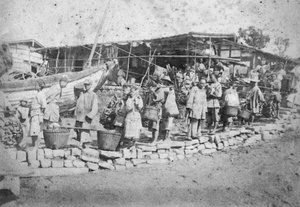 Waiting for the ferry, Lieng Kong, 1890s