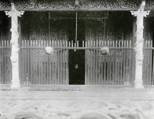 Carved pillars of a temple