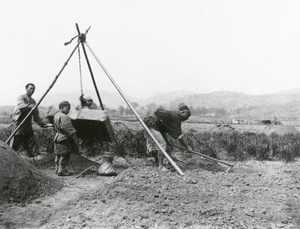 Sieving soil