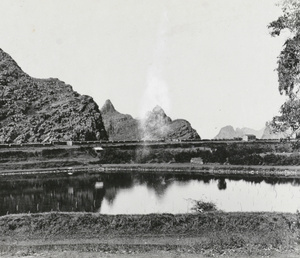 Fishpond and city wall, Kweilin