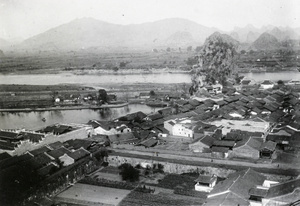 Elevated view of a city