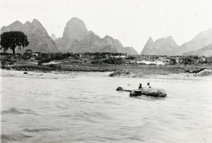 Buffaloes in river, Kwangsi