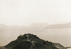 View of bungalow and harbour