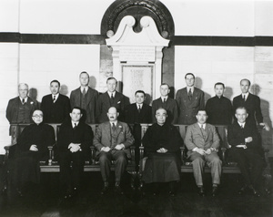 Shanghai Municipal Council 1936-37, in front of war memorial