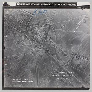 USAAF aerial view of Su Xian, Anhui