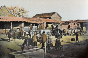 Inn yard, Peking, c.1900