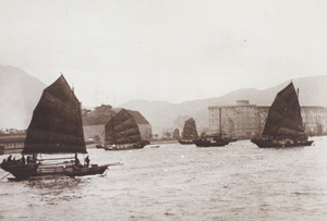 Junks in the harbour, Hong Kong