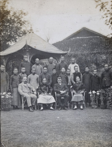 Group of Chinese and foreign men