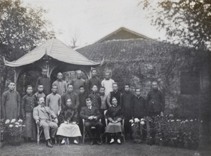 Group of Chinese and foreign men