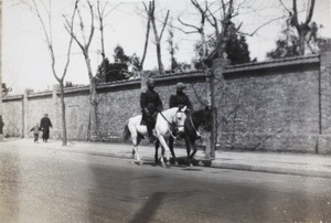 Sikh policemen on horseback, Shanghai