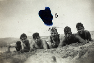 A group on the beach, Weihaiwei