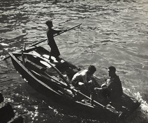Fishermen by a quayside, Hong Kong
