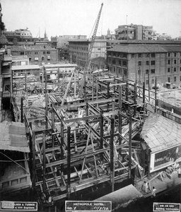 Metropole Hotel under construction, Shanghai, August 1930