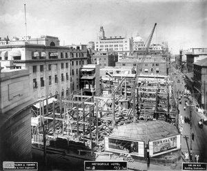 Metropole Hotel under construction, Shanghai, August 1930