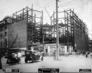 Metropole Hotel under construction, Shanghai, September 1930