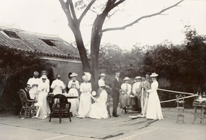 Rolling bandages for the Taku wounded, Wei-hai-wei, 1900