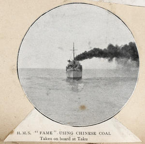 H.M.S. 'Fame' using Chinese coal