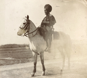 Mounted Sikh, Shanghai, 1902