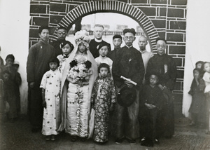 The first Christian wedding in the new church, Chaotung, 1937