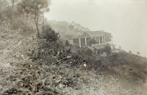 A large house built on a slope