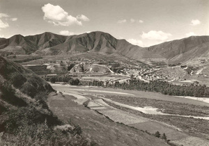 Terraced hillside and riverside town