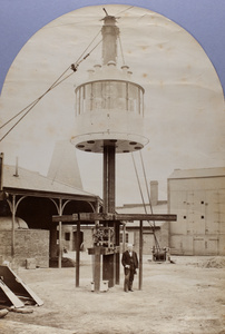 Lantern room of a partially made lighthouse