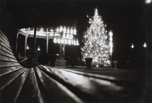 'PEACE AND GOODWILL', Christmas tree and lights, Victoria Park, Tianjin