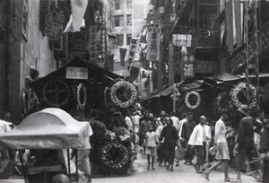 A street flower market, Hong Kong