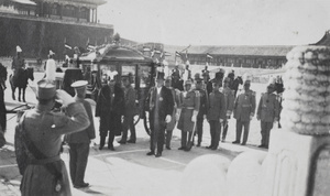 President Hsü Shi Chang, Review of Allied Troops, Forbidden City, Beijing