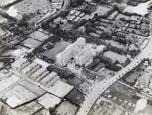 Aerial view of the Country Hospital and area, Shanghai