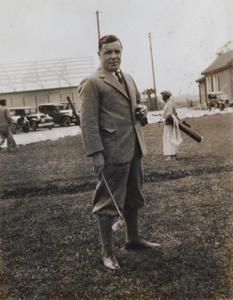 Mr Gaffney at a golf club, Shanghai