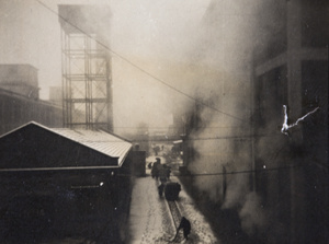 Snow at British Cigarette Company factory, Shanghai, January 1931