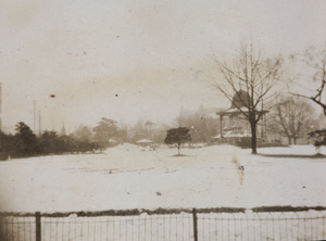 Snow in the Public Garden, Shanghai, January 1931