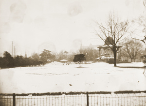 Snow in the Public Garden, Shanghai, January 1931