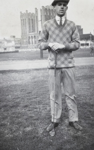 Jack Ephgrave playing golf, Shanghai Golf Club, Recreation Ground, Shanghai