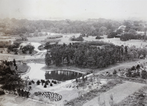 Jessfield Park, Shanghai, viewed from West Park Mansions (西园公寓)